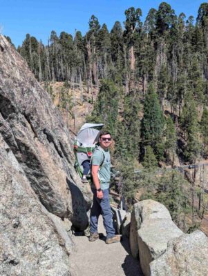 Military service member enjoying Sequoia and Kings Canyon National Park.