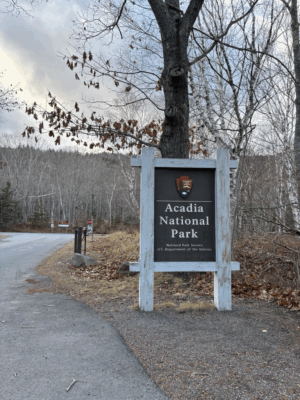 Acadia National Park sign