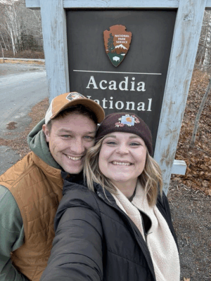 Military couple at Acadia National Park 