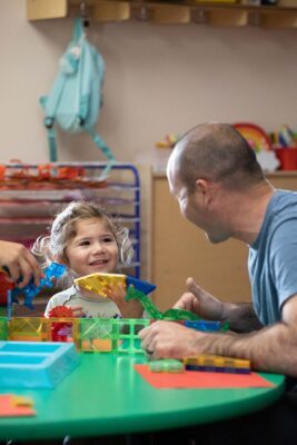 Military dad and daughter bond in ASYMCA's Operation Little Learners Class