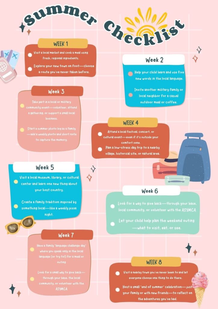 Summer checklist things to do for military families