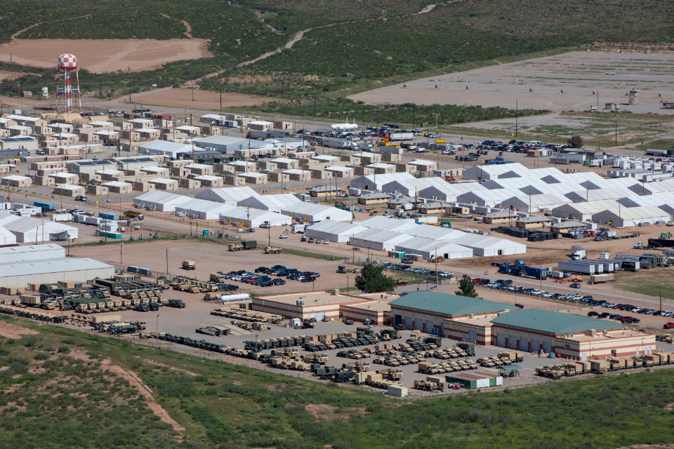 Aerial view from Fort Bliss